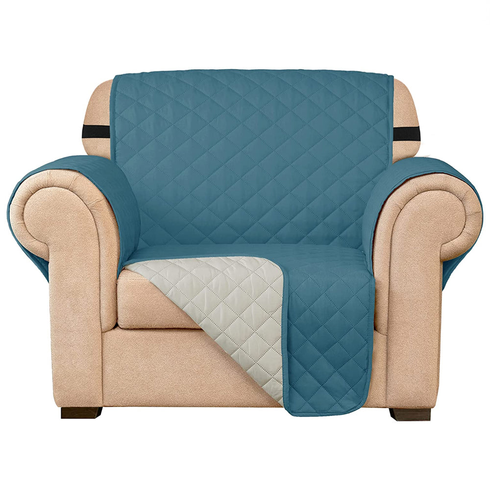 Turquoise Recliner Sofa Chair Cover with Non Slip Strap Pet Couch Protector Slipcover