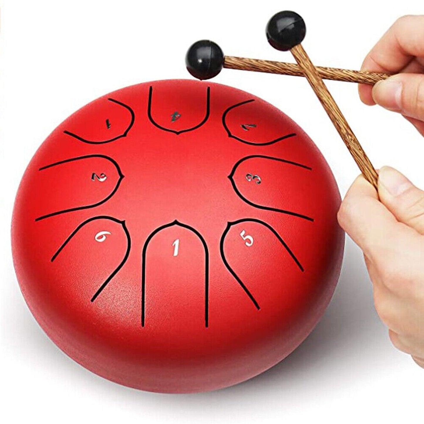 C Key Percussion 11-Tone Steel Tongue Drum with Mallets 10 Inch