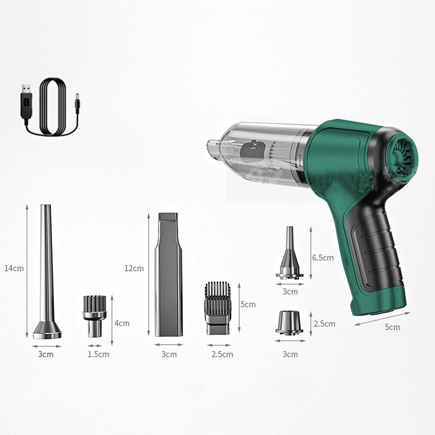 Mini Air Duster Handheld Cordless Vacuum Cleaner for Home and Car
