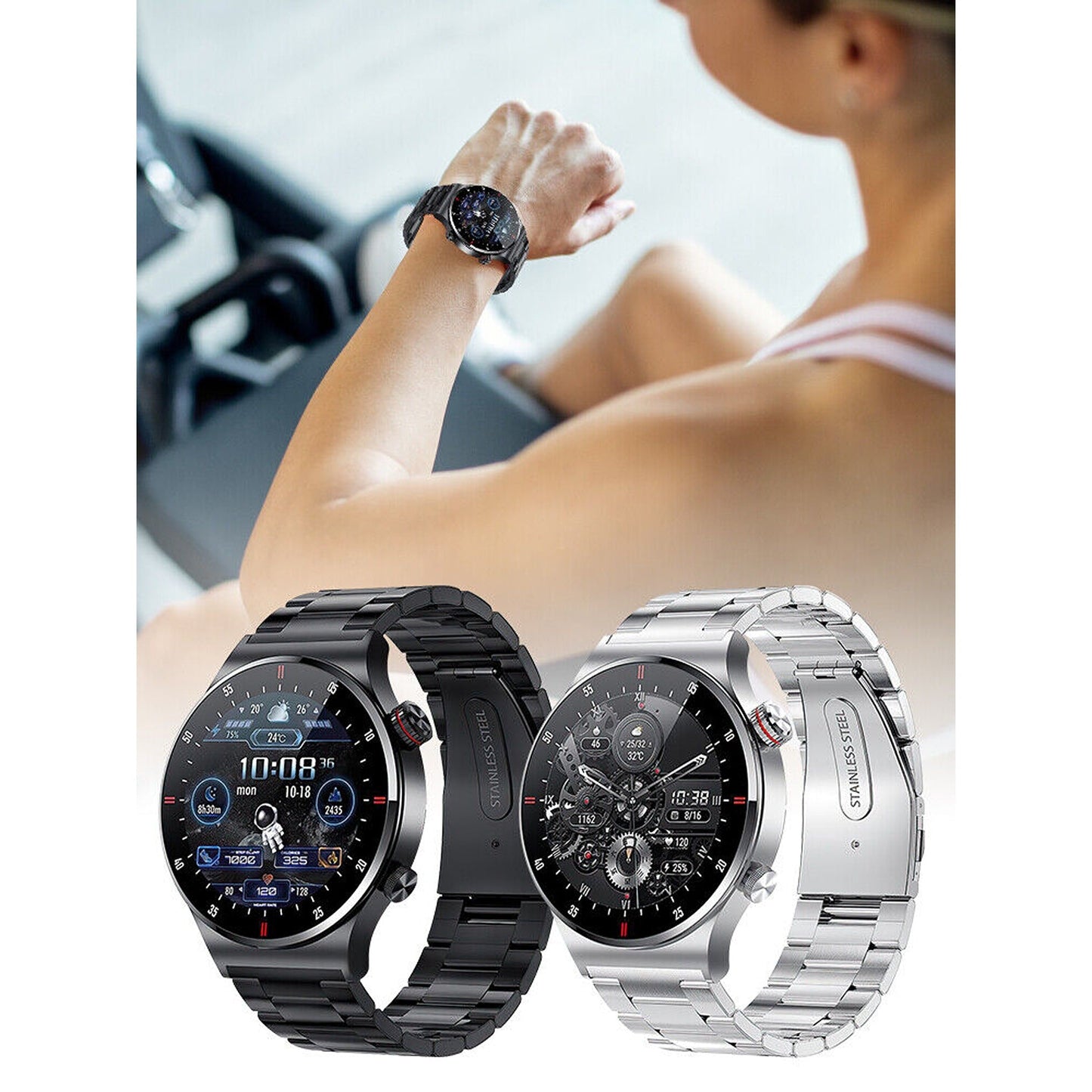 Full Touch Screen Smart Watch with Bluetooth Call Function for Men