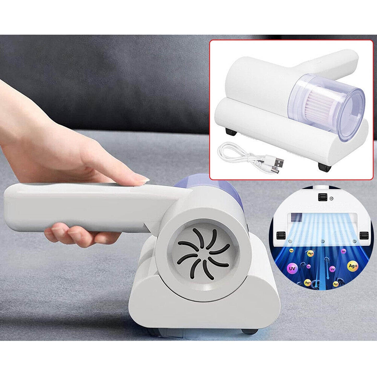 10000PA Dust Mite Vacuum Cleaner for Home Use High Suction Mattress and Blanket Cleaner
