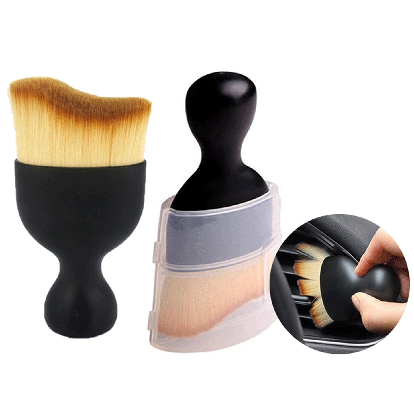 2pcs Car Interior Cleaning Brush Set for Air Conditioner Vents