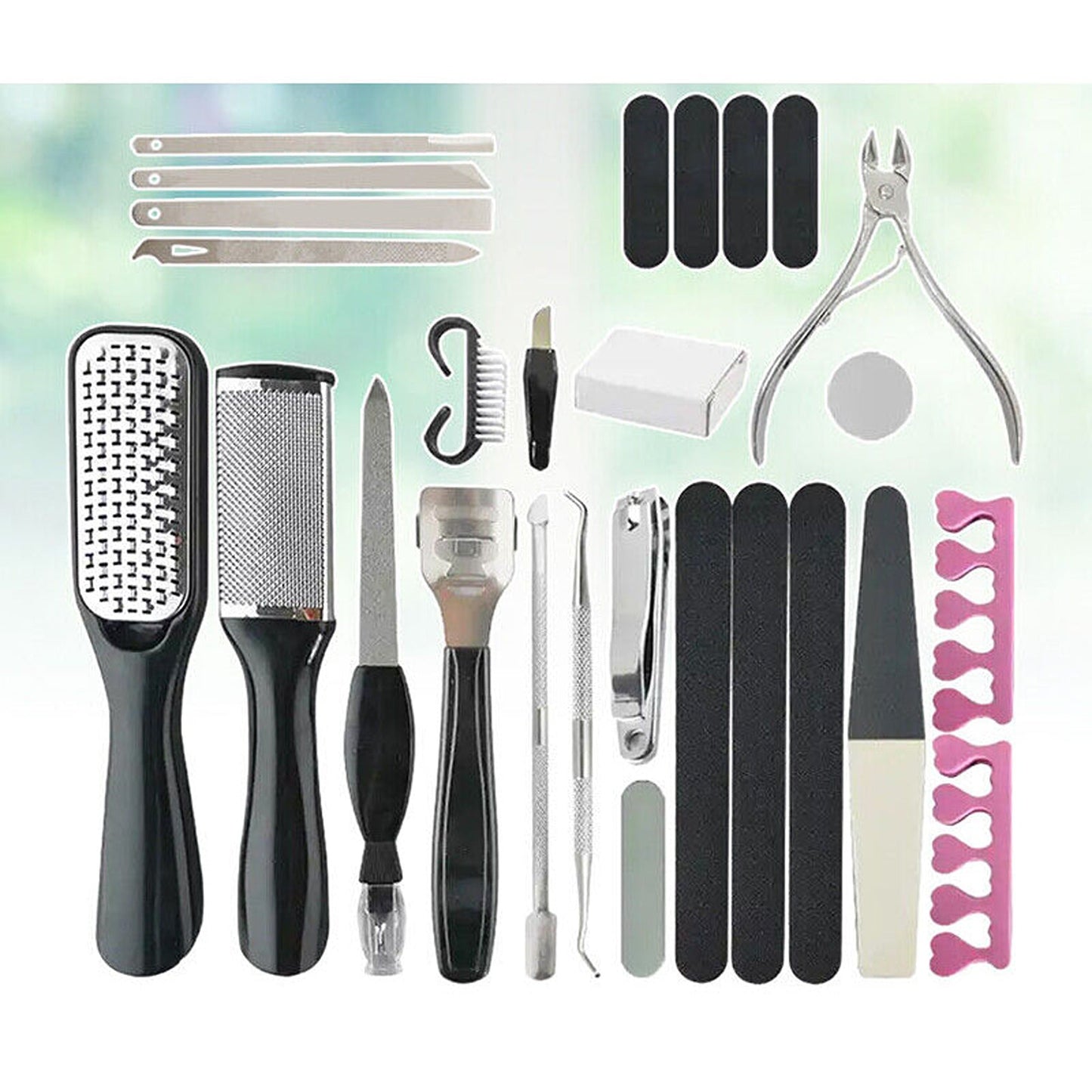 27-Piece Deluxe Manicure and Pedicure Nail Care Set with Tools