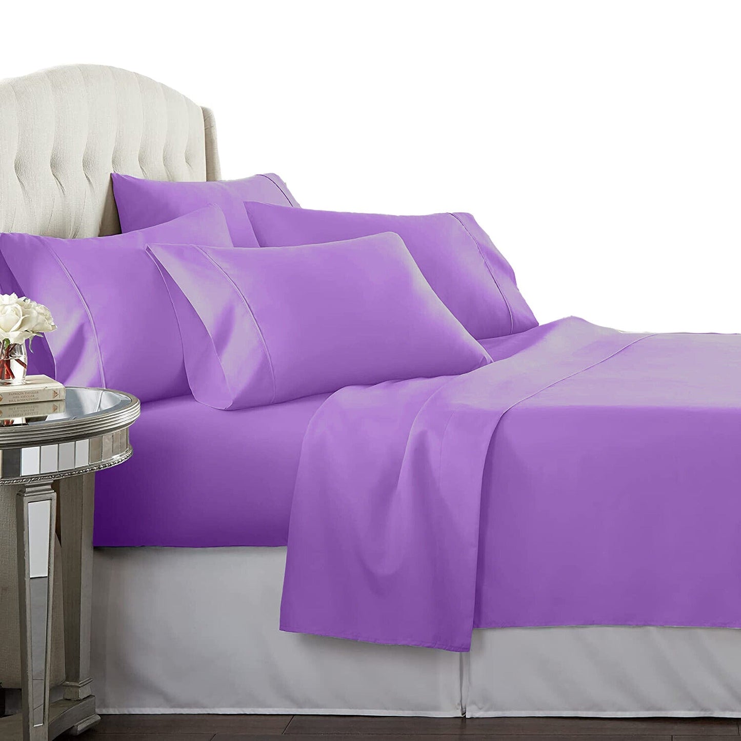 Purple All Size Sheet Set Egyptian Cotton Percale