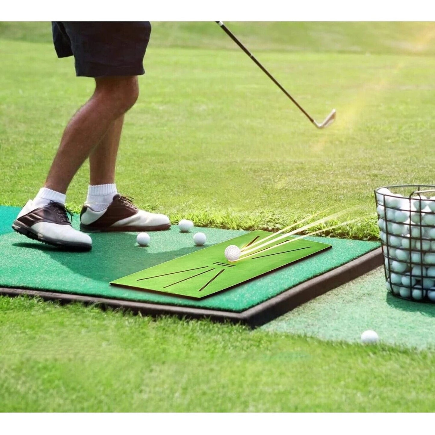1 Set Golf Training Mat Set for Swing Detection Practice