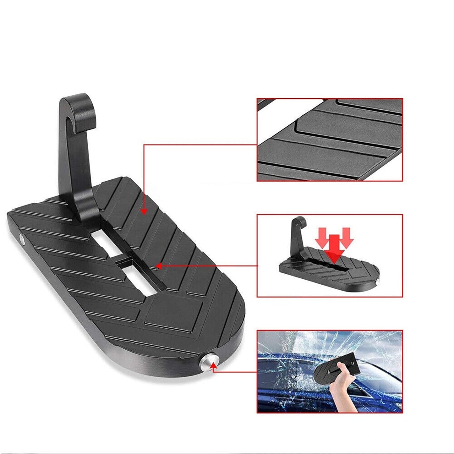 2pcs Portable Foldable Anti-Scratch Pads Car Door Pedal Safety Step
