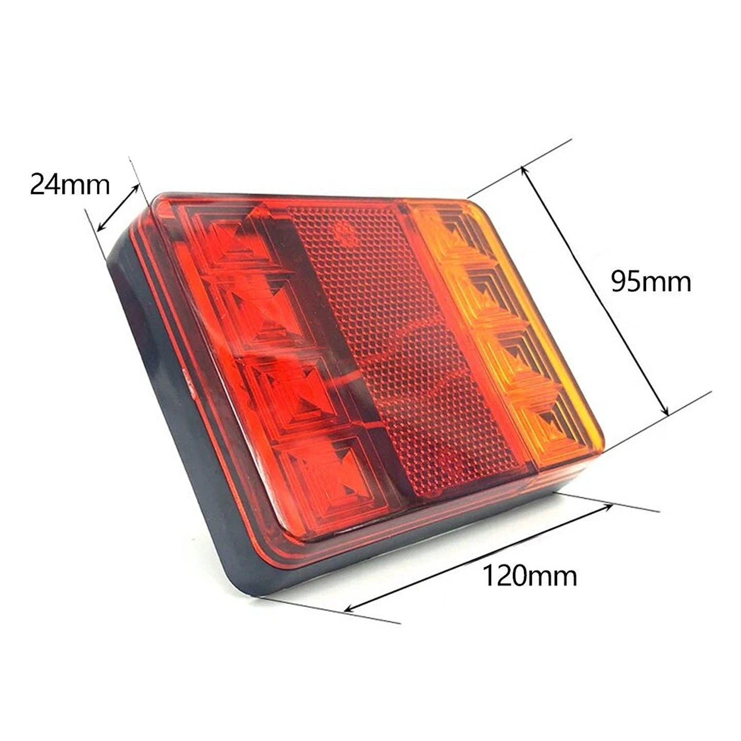 2pcs Trailer Tail Lights LED Submersible Stop Kit Lamp Boat Truck