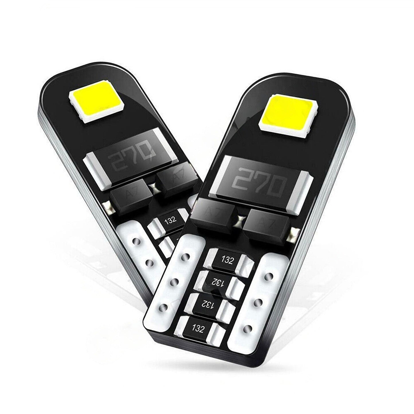 10pcs 12V White LED Car Parking Lights T10 194 168 Side Tail