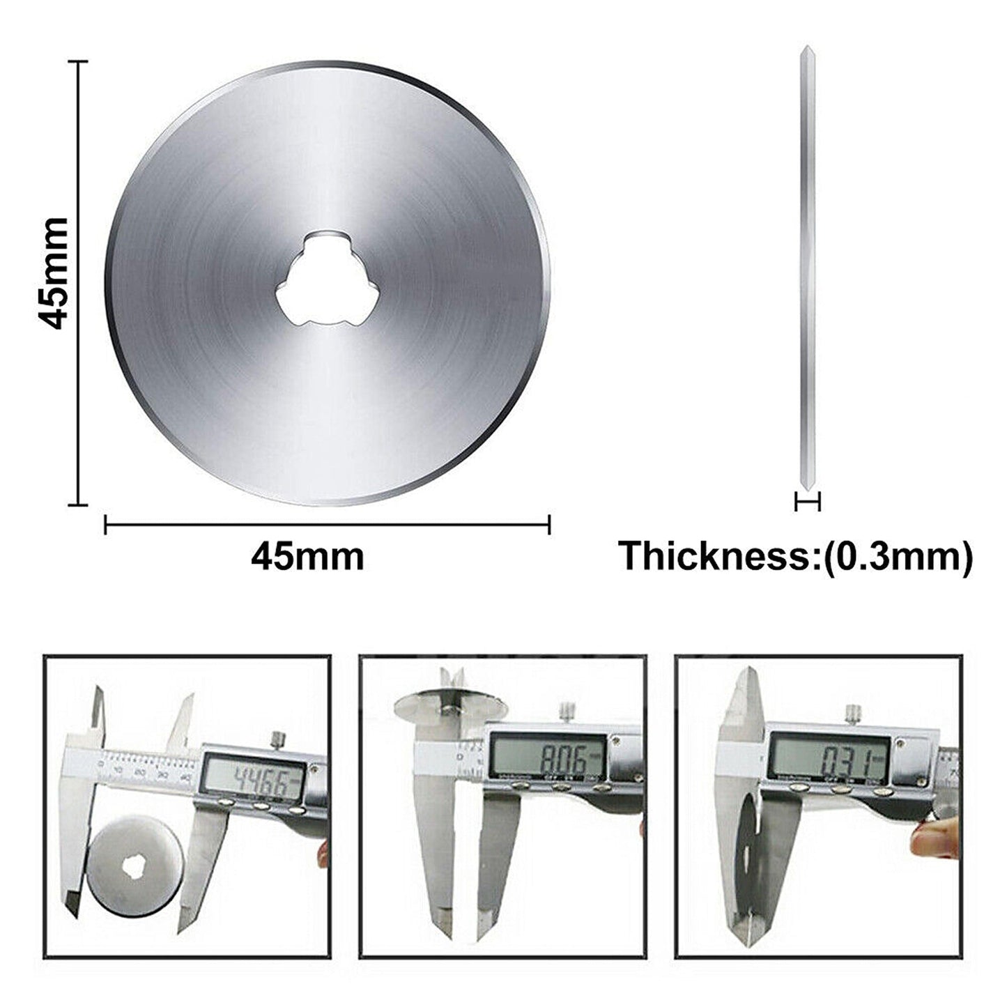 10pcs Rotary Cutter Blades for Sewing Quilting Tool Refill