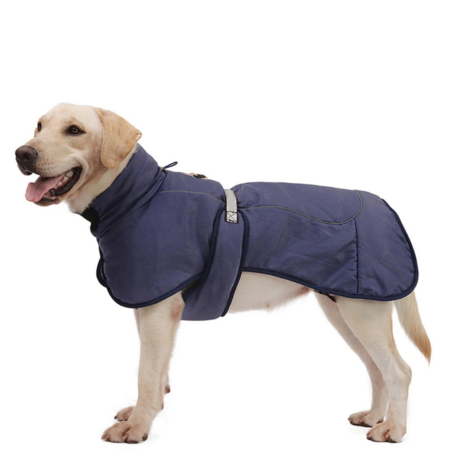 Blue Waterproof Warm Winter Coat for Large Dogs Windproof