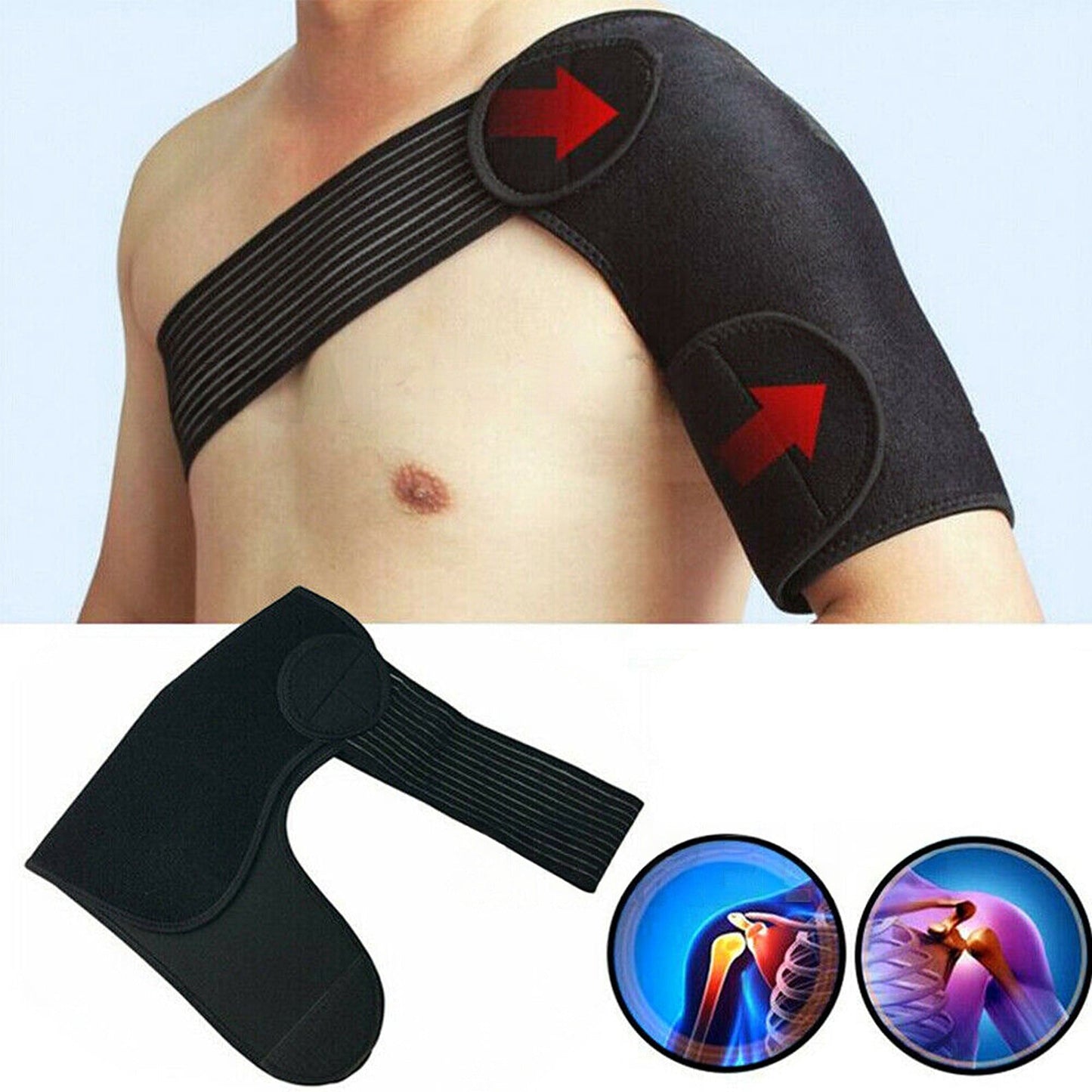 Adjustable Shoulder Wrap for Sports Support Bandage Brace