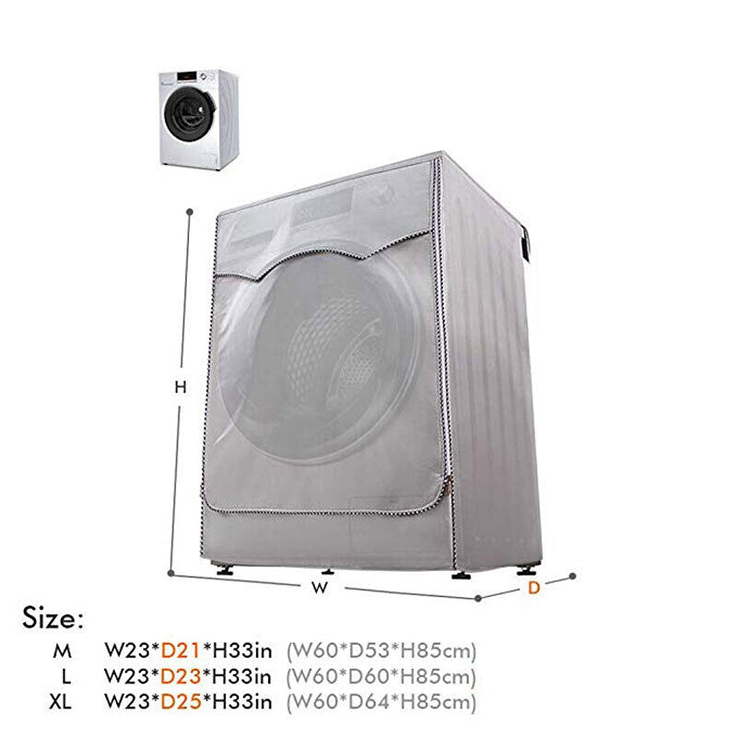 Top Dust Protection Cover for Front Load Washing Machine