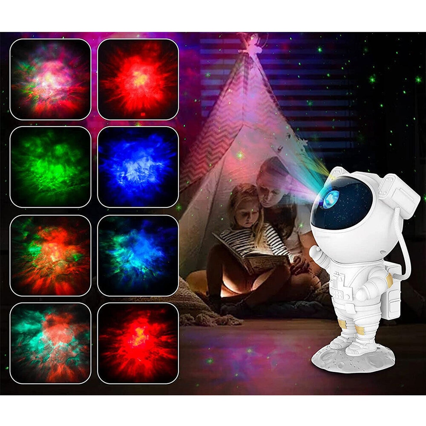 Astronaut Themed Galaxy Star Projector Spacebuddy Night Light