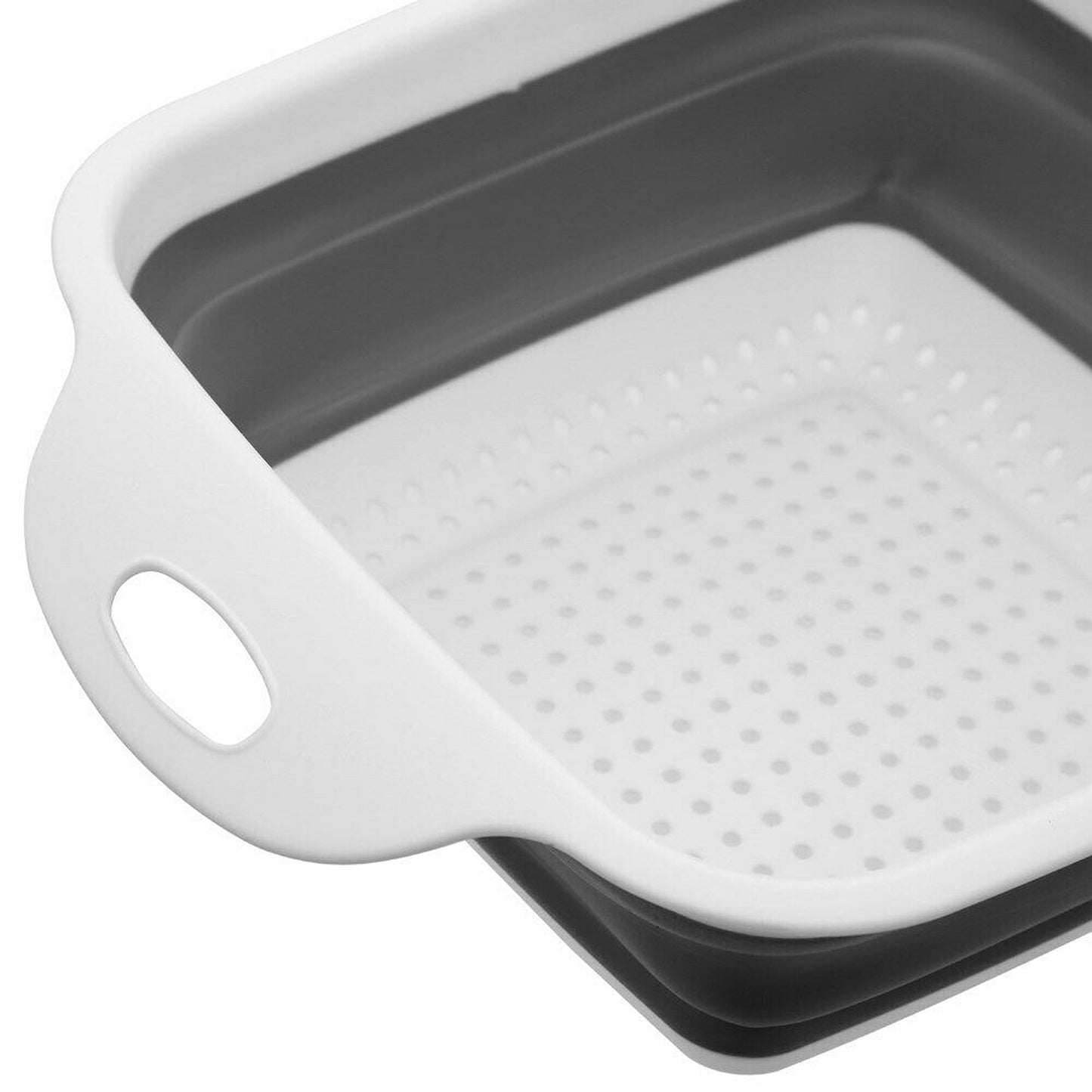 Square Collapsible Strainer Foldaway Storage Design Kitchen Accessory