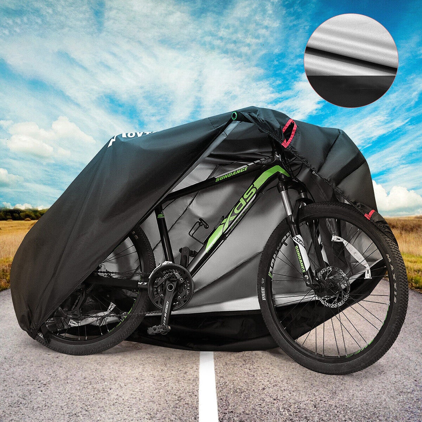 Heavy Duty Waterproof Bicycle Cover Outdoor UV Rain Sun Protection