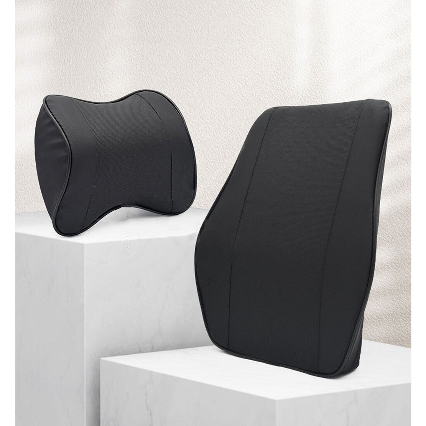 Memory Foam Lumbar Support for Car Seat Back and Neck Pillow