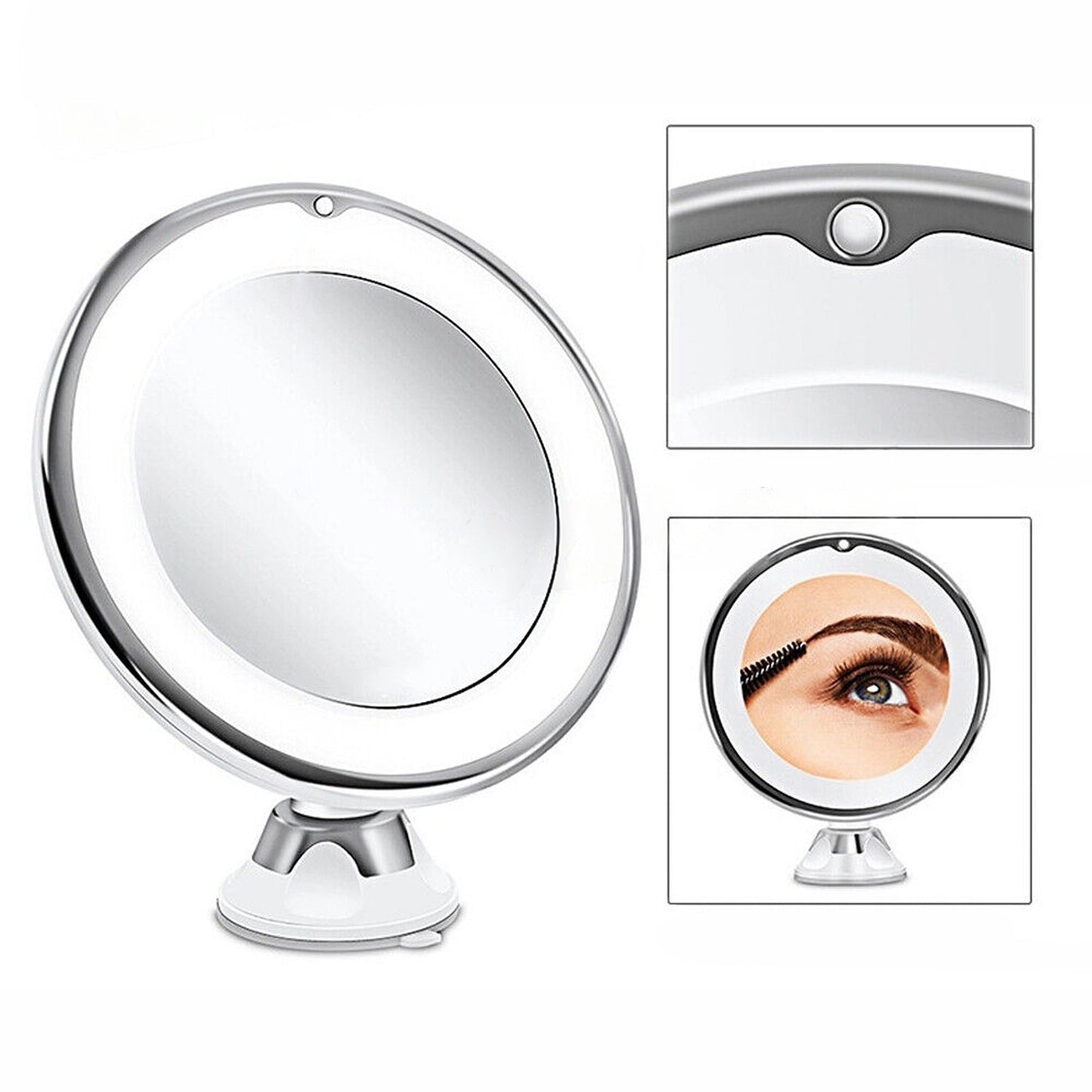 Bathroom Makeup Mirror with LED Light Magnifying Cosmetic Beauty Tool