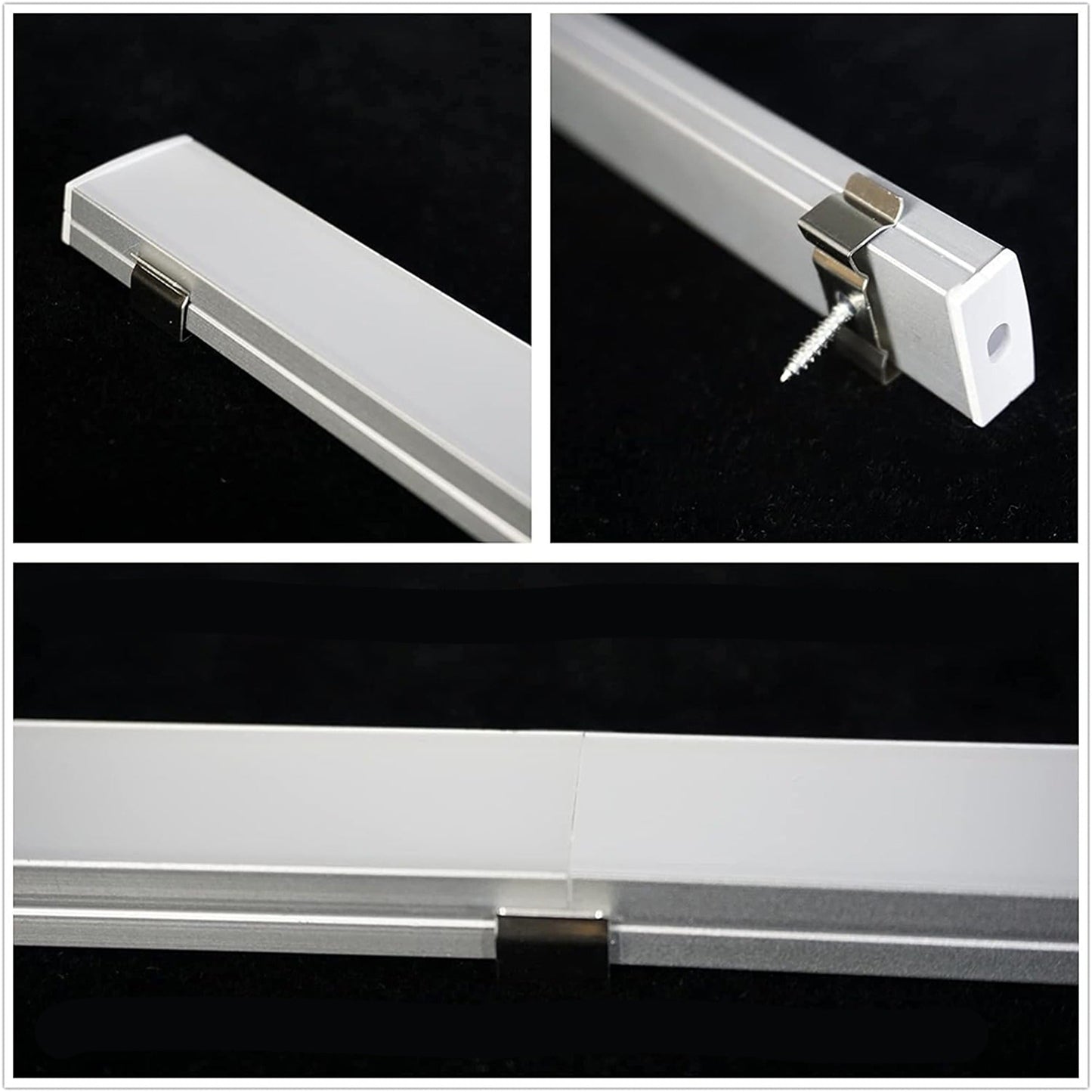 Aluminium Light Channel LED Profile Strip Frosted Cover Bar