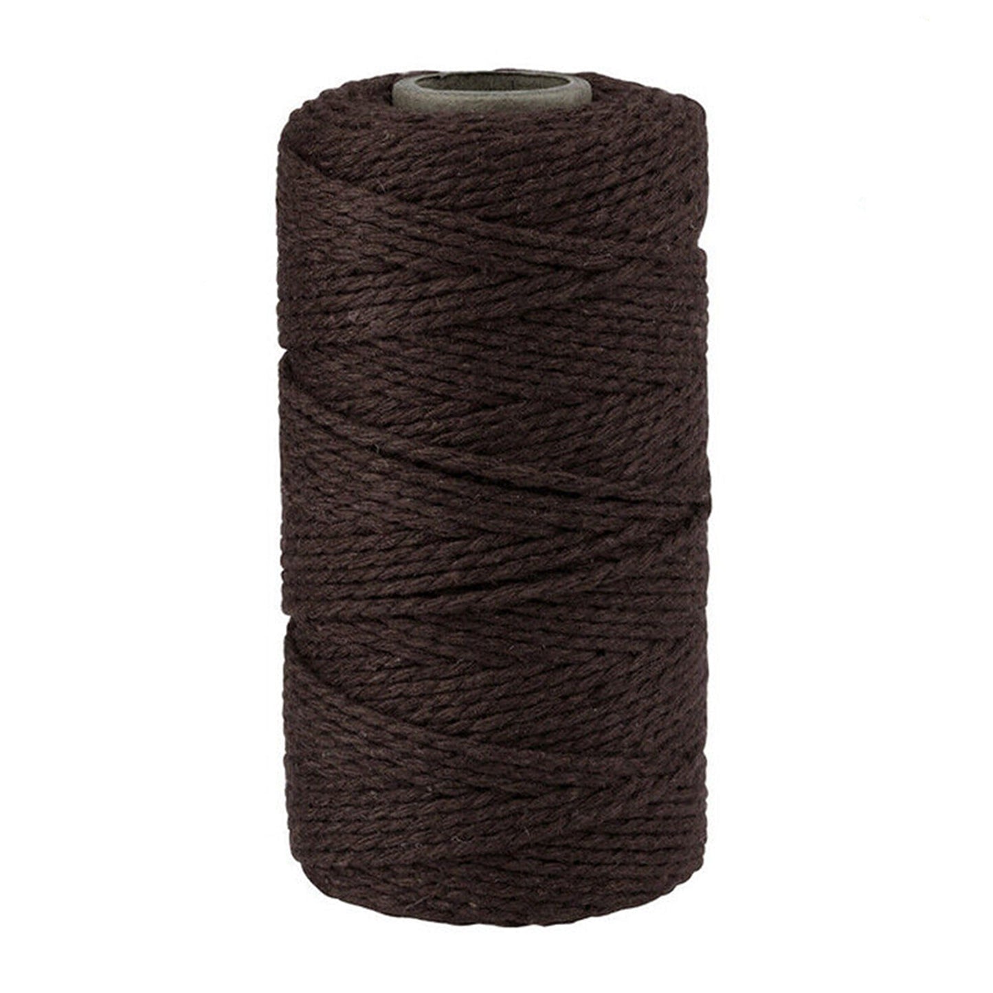 Deep Brown Craft Macrame Twisted Cotton Artisan Rope Weaving Wire