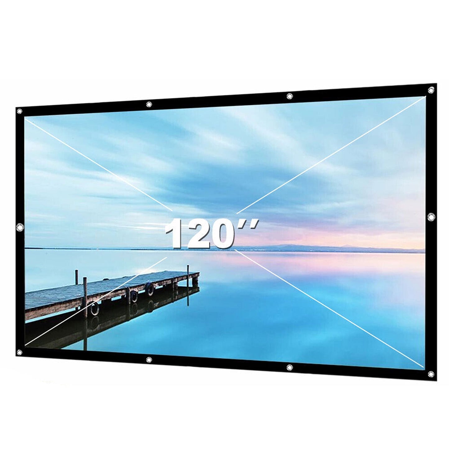 120-Inch Outdoor Hanging Projector Screen for Home Theater and Cinema Use