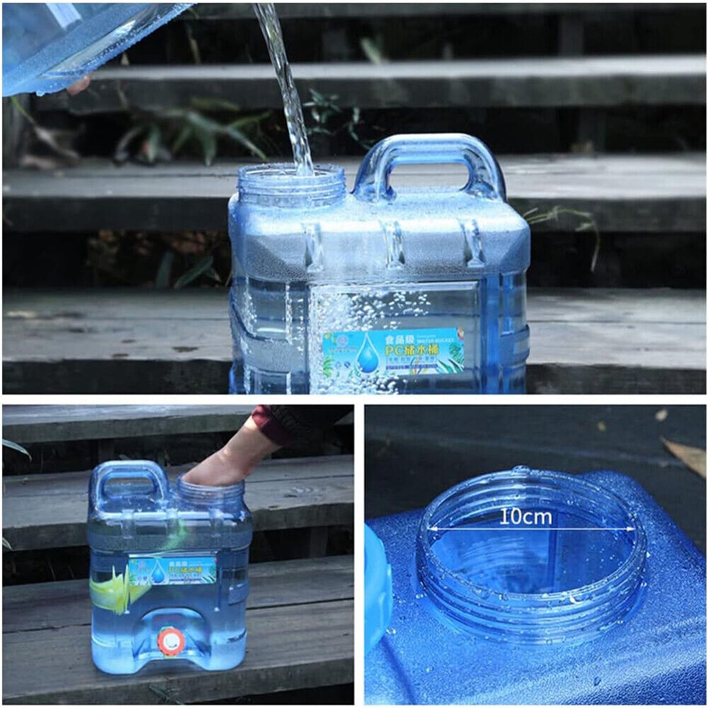 Portable Spigot Water Container for Camping 5L-25L Storage