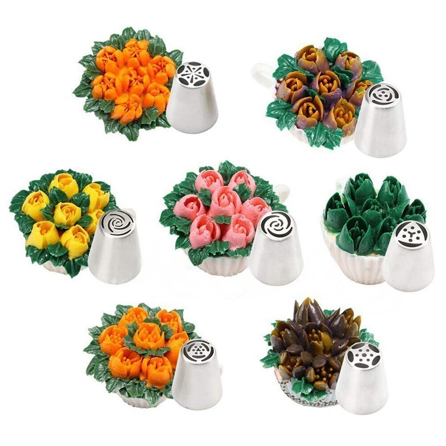 32pcs Flower Decorating Russian Icing Piping Nozzles Pastry Tools Set
