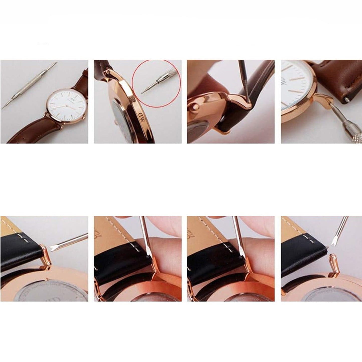 2pcs Watch Band Link Pin Remover and Spring Bar Repair Tool Kit