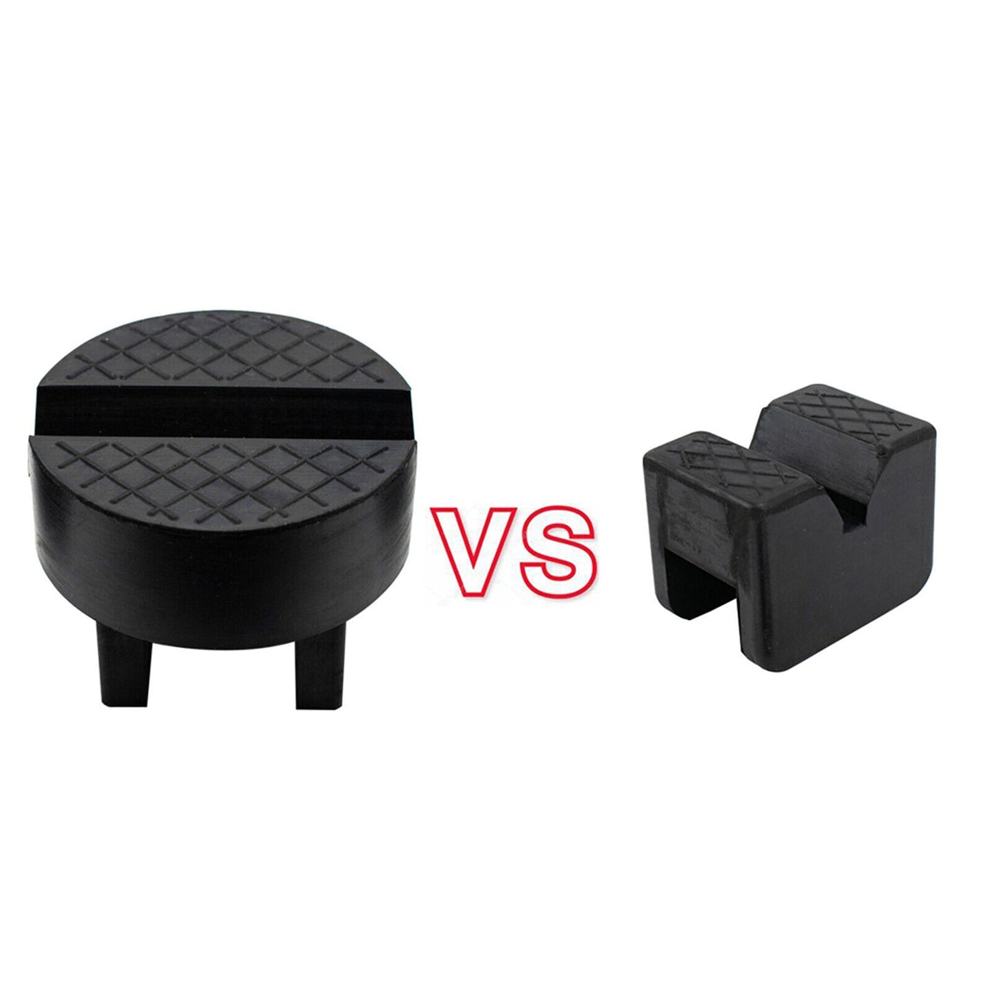 2pcs Rubber Jacking Pad with Slotted Rail for Car Lift
