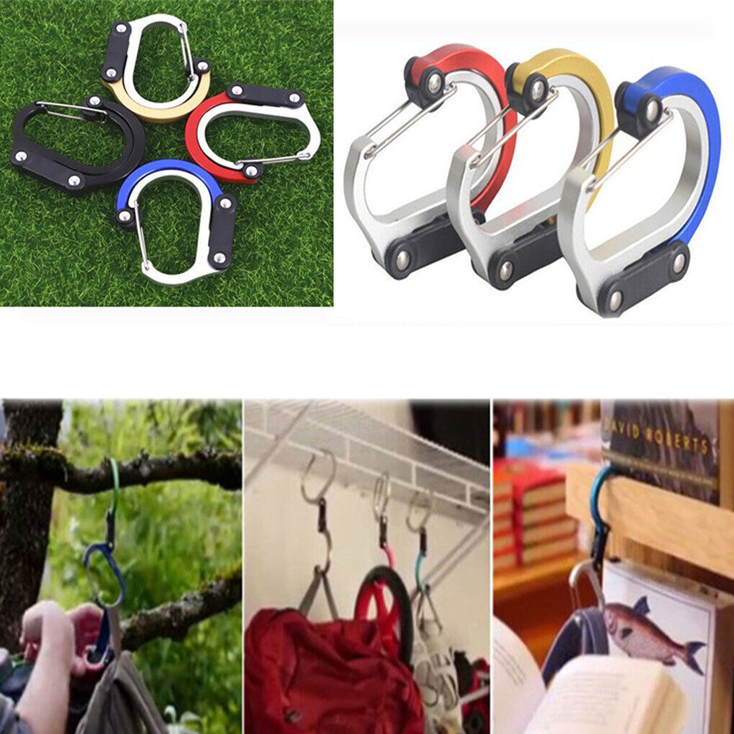 Travel Carabiner Clip Rotating Buckle Fastener for Luggage