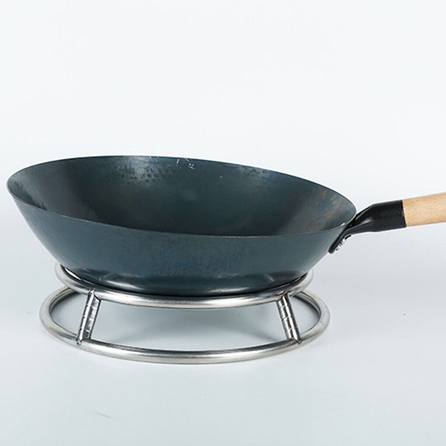 Cast Iron Wok Stand with Support Ring for Cooktops