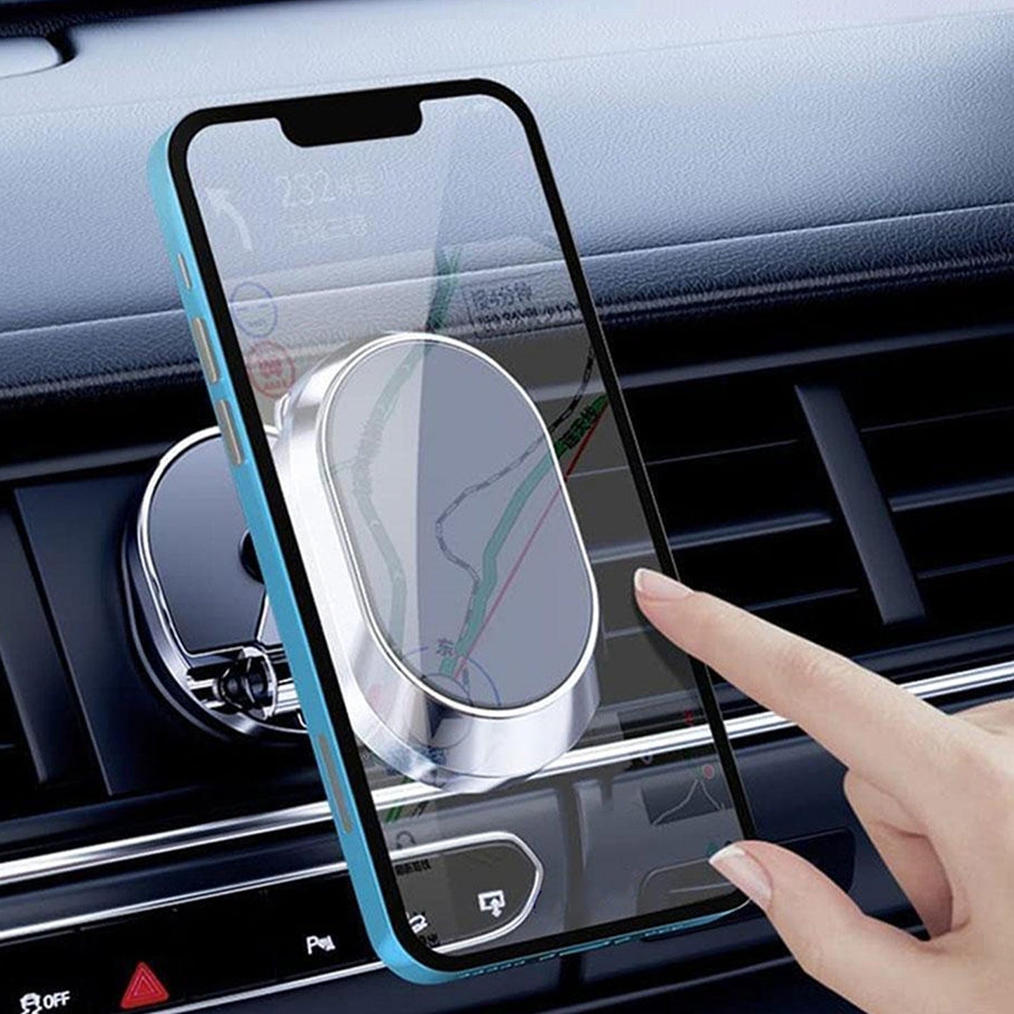 Magnetic Phone Holder Metal Folding Mount Cell Car GPS Stand