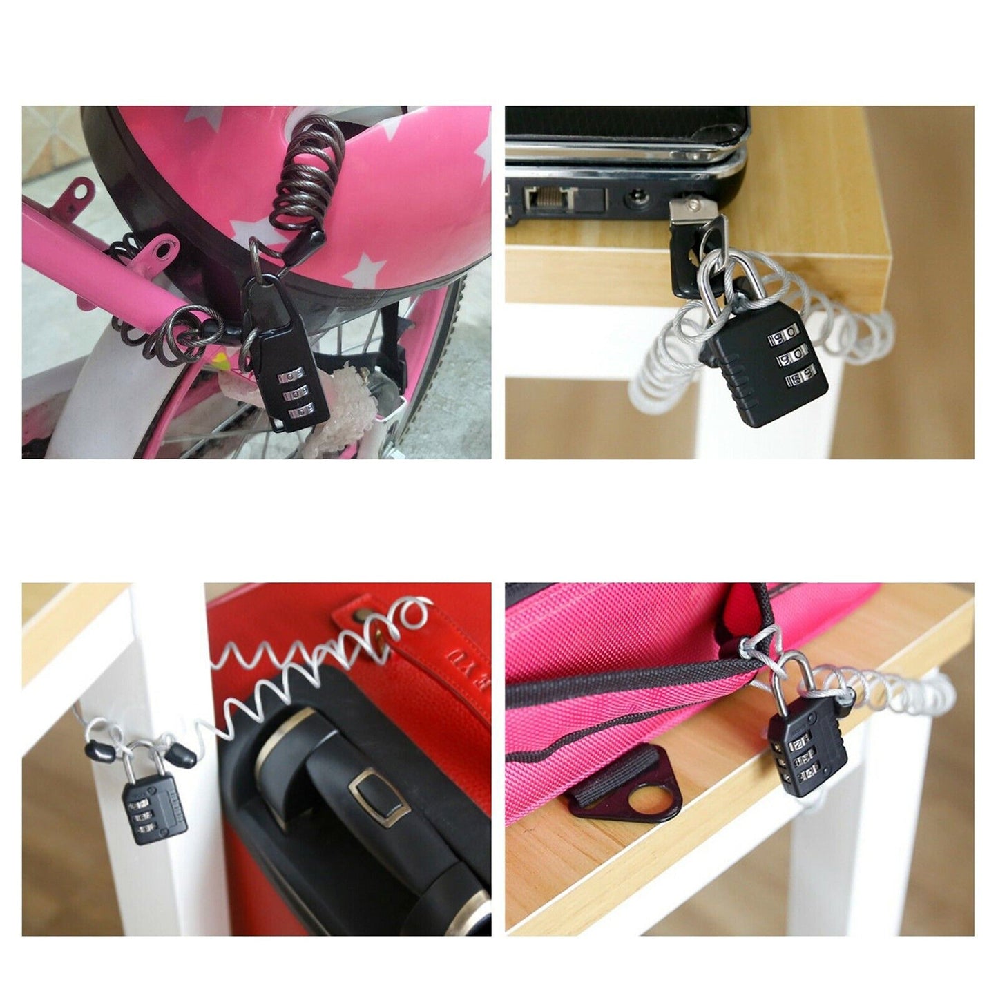 Security 3 Digit Combination Travel Lock Padlock for Suitcase Luggage