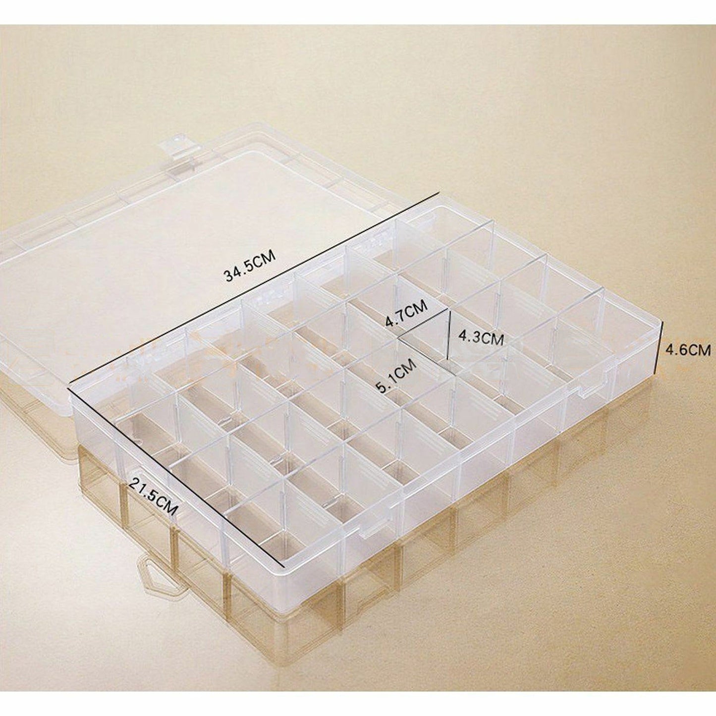 Craft Storage Container Large Plastic Box Compartment Organizer for Beads