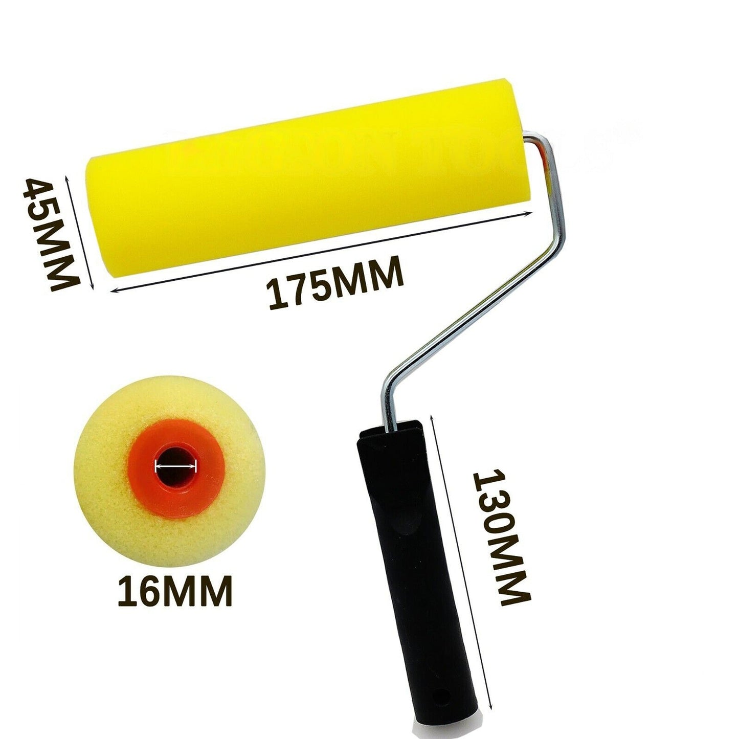 175mm Quick Drying Paint Foam Roller with Frame Set for Home Use