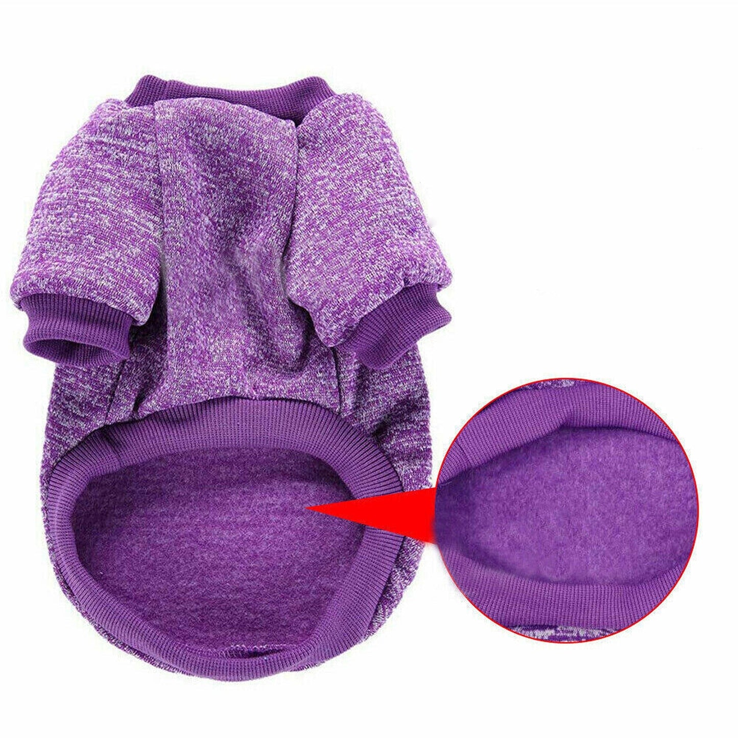 Purple Winter Pet Dog Sweater Warm Knitwear Jumper for Puppy and Cat