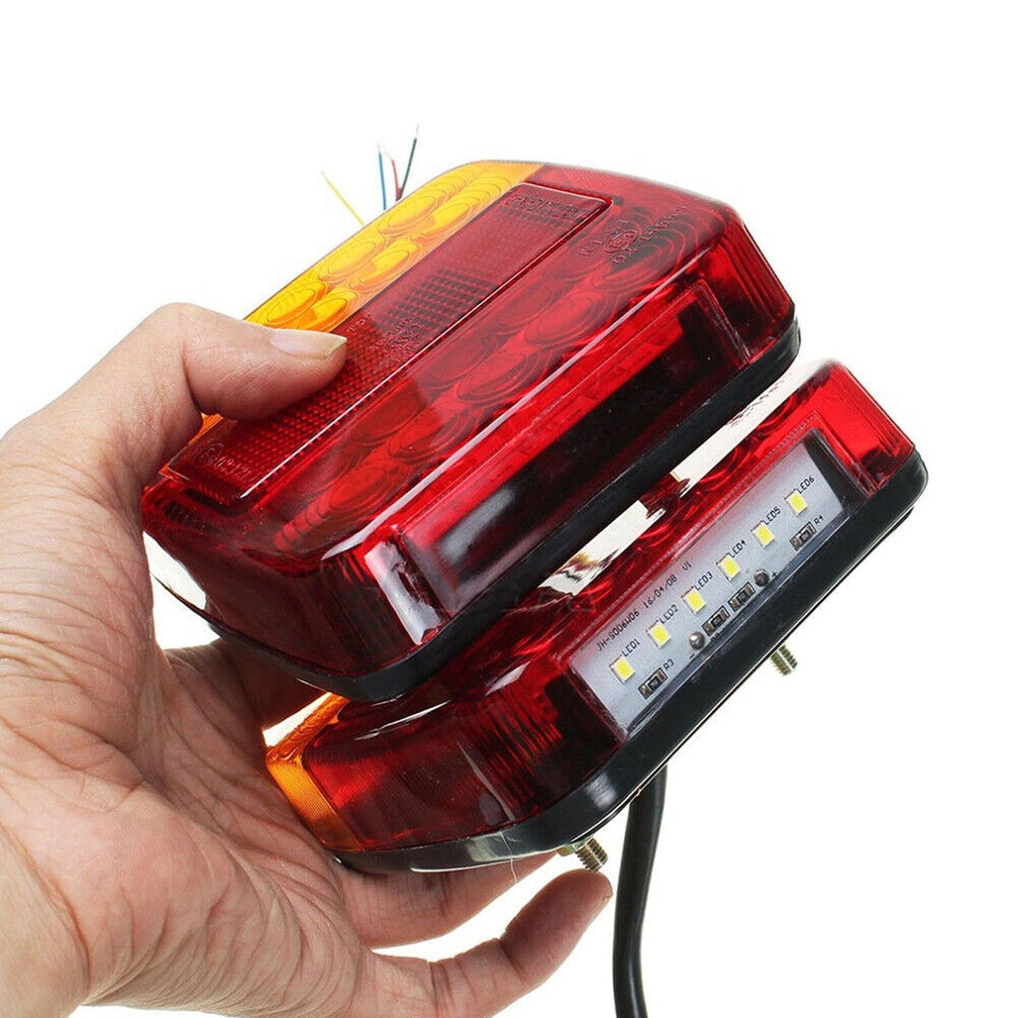 2pcs LED Stop Tail Lights Trailer Truck Caravan Number Lamp