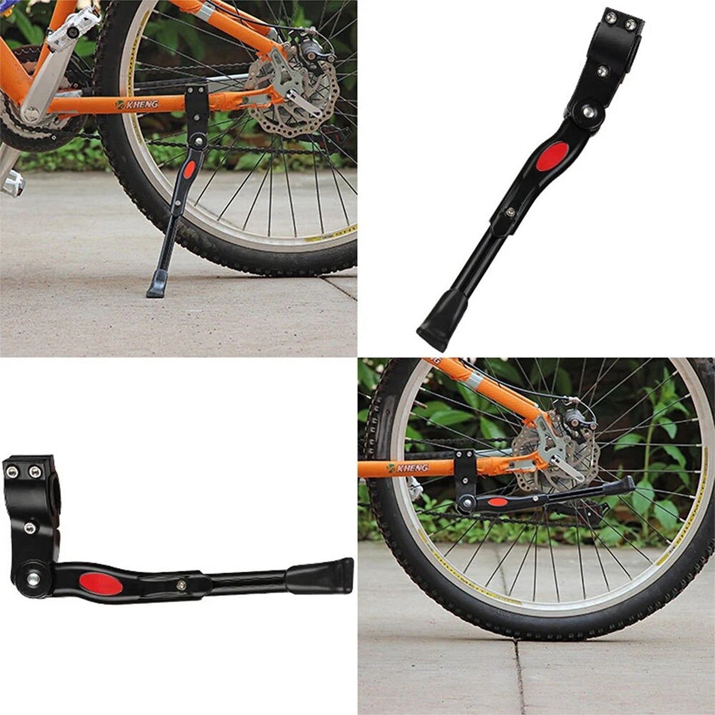 Bike Kick Stand Rear Adjustable Prop Mountain Bicycle Stand Side