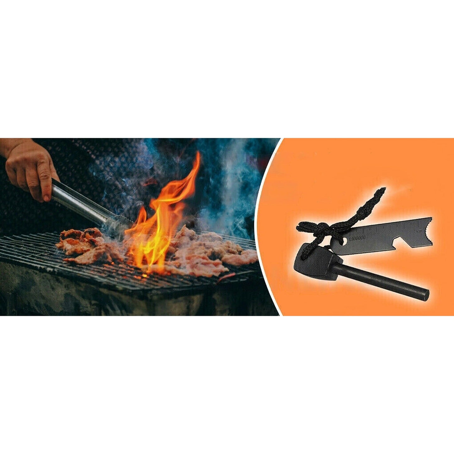 2pcs Emergency Survival Camping Magnesium Flint Rod Fire Starter