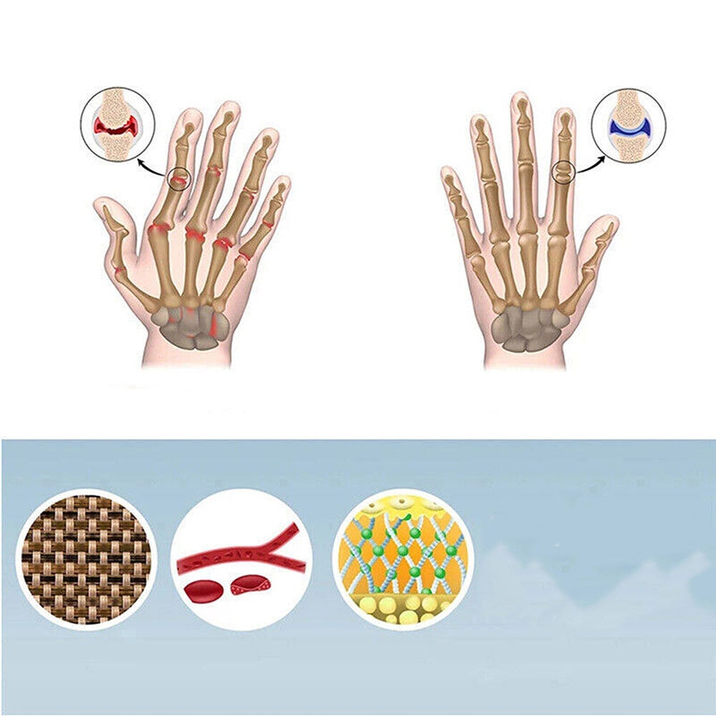 Brown Compression Gloves for Arthritis Fingerless
