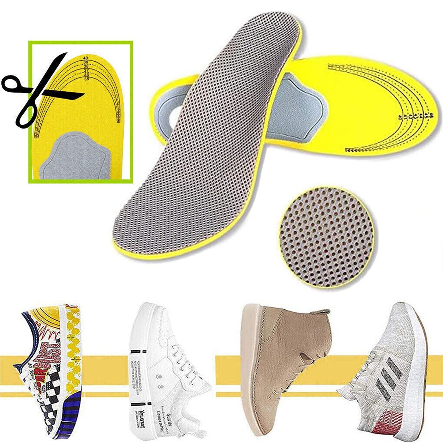 Orthotic Arch Support Insoles for Men and Women