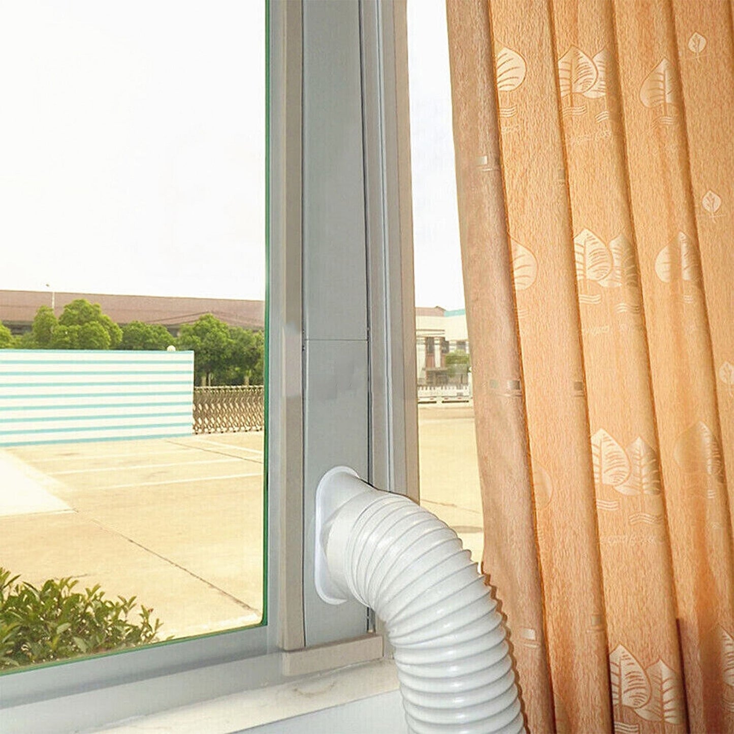 Portable Air Conditioner White Window Slide Kit Plate with Screws