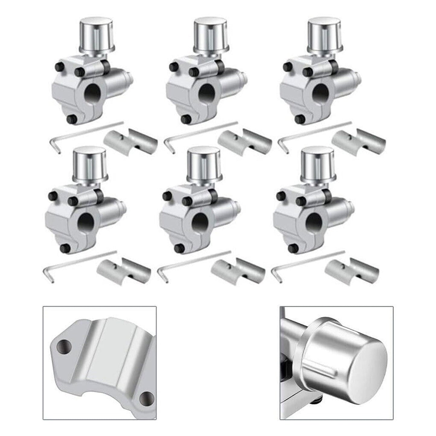 6pcs HVAC Bullet Piercing Valve for Refrigerant Line