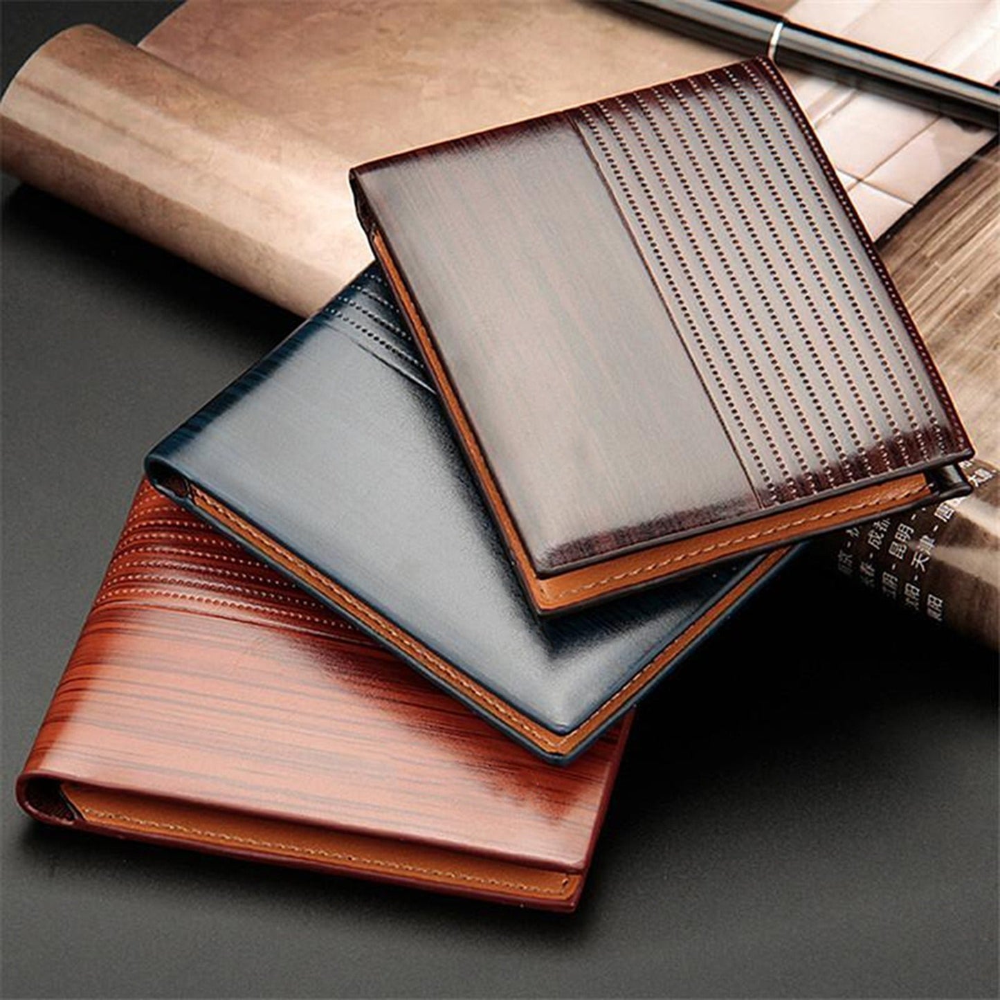 Elegant Leather RFID Blocking Wallet Credit Card and Cash Holder