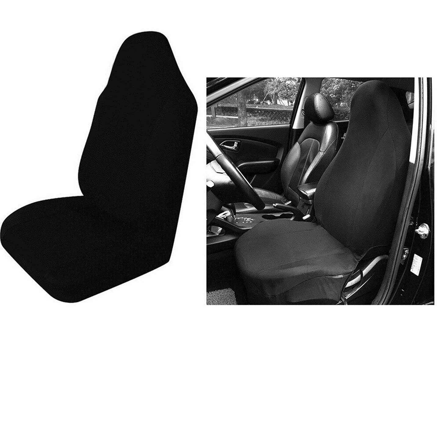 Car Front Seat Cover Protector Universal Anti Slip Black