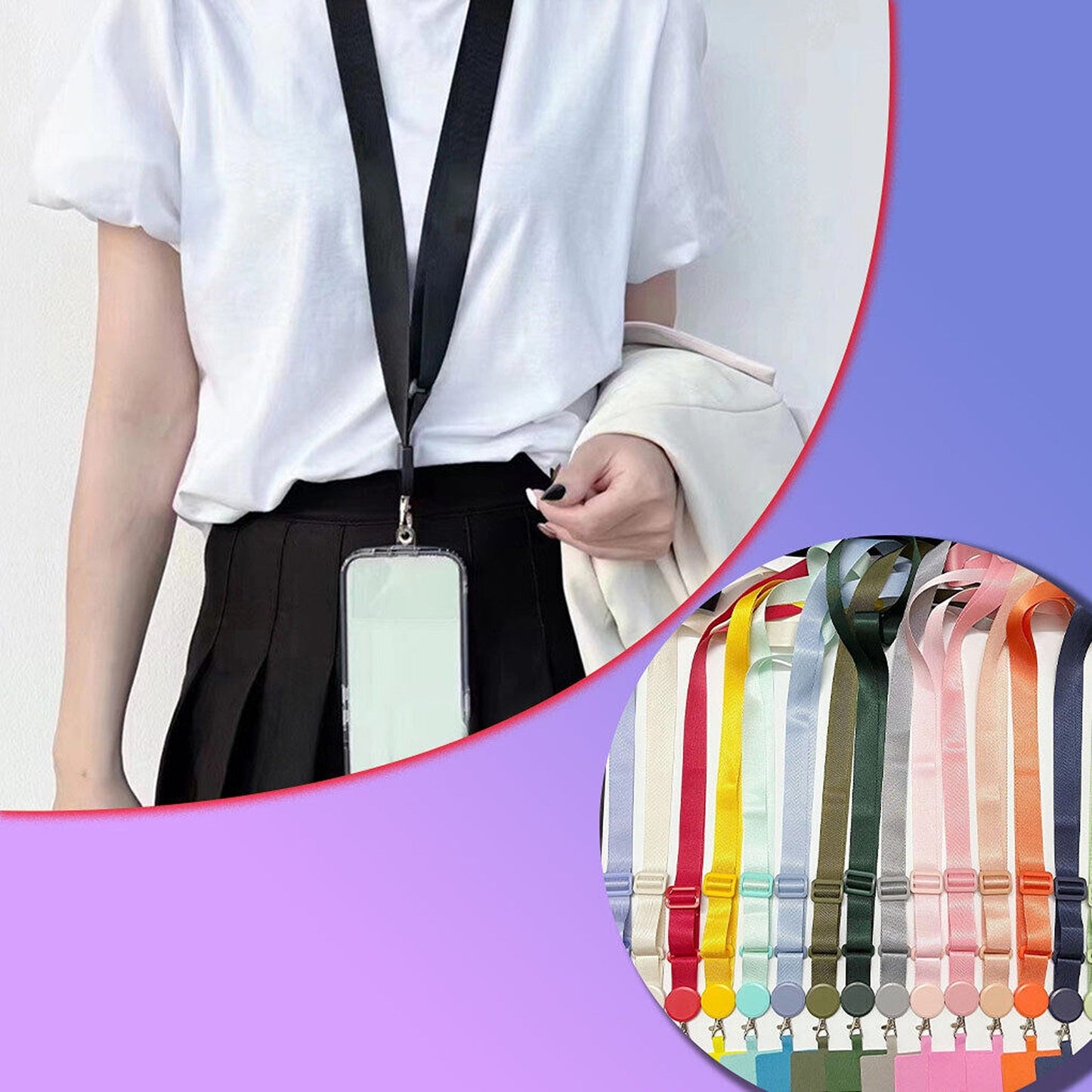 Crossbody Mobile Phone Lanyard with Anti-Lost Neck Strap