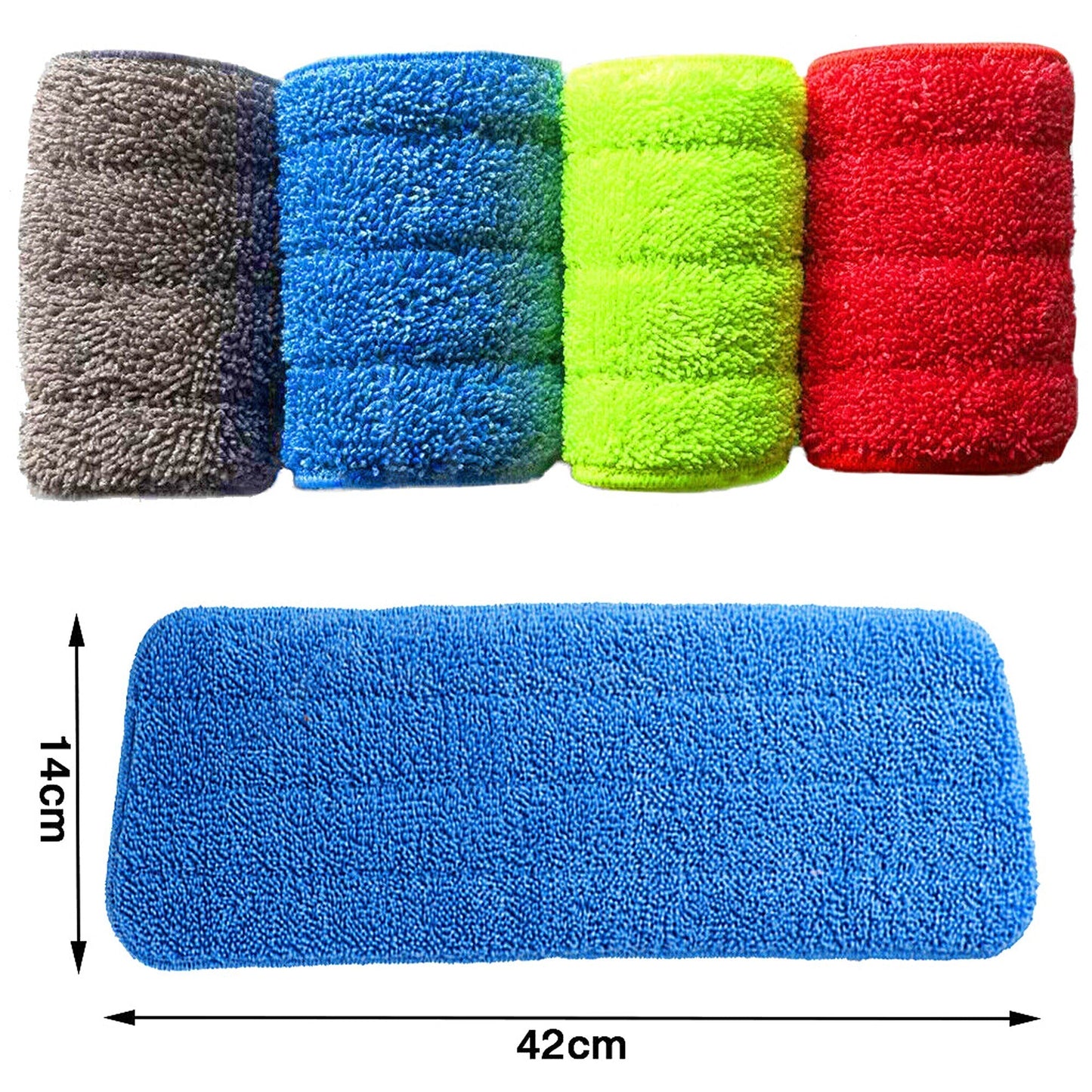 2pcs Microfiber Flat Mop Head Refills Absorbent Cleaning Pads