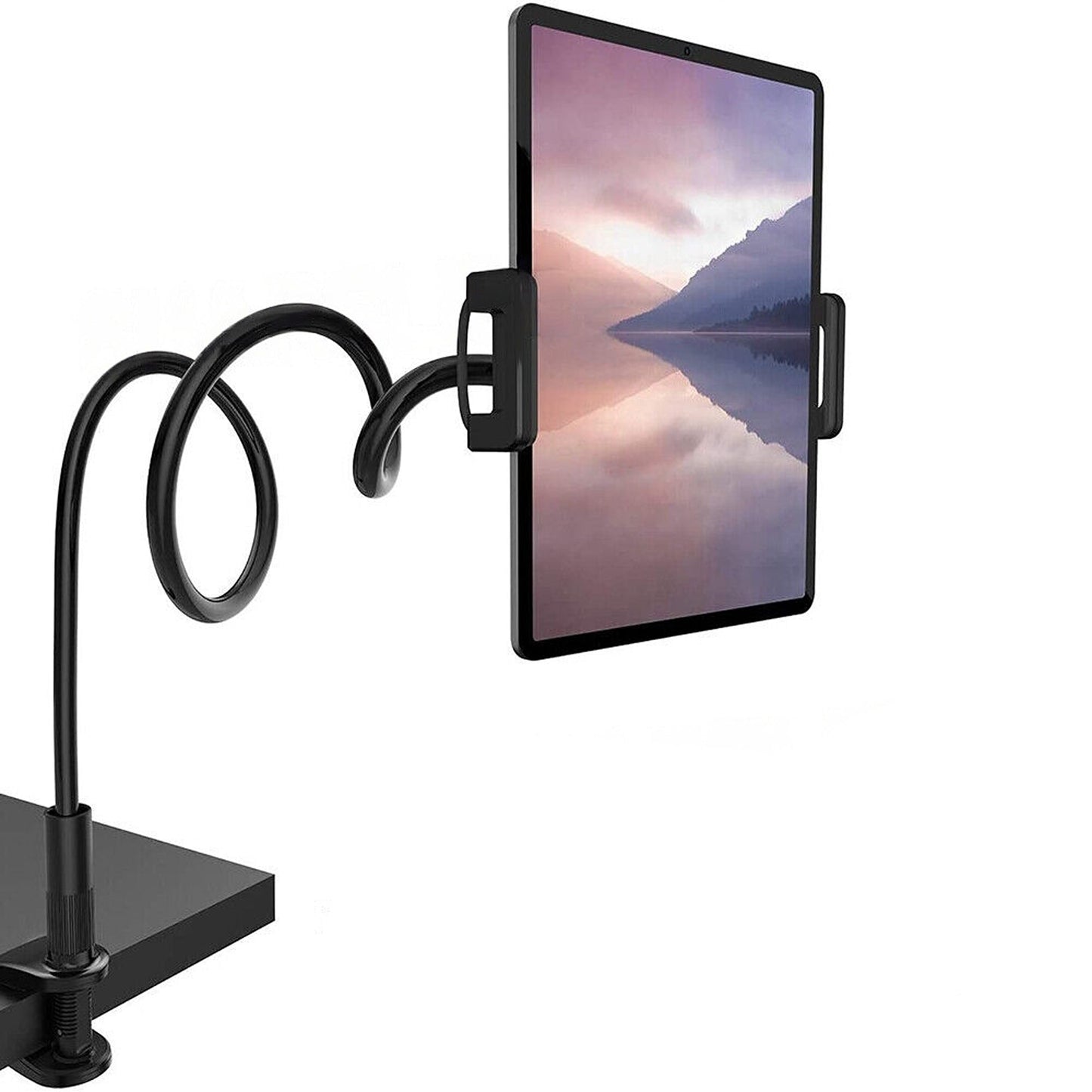 360-Degree Rotating Bed Desk Mount Stand Holder for Tablets and Phones