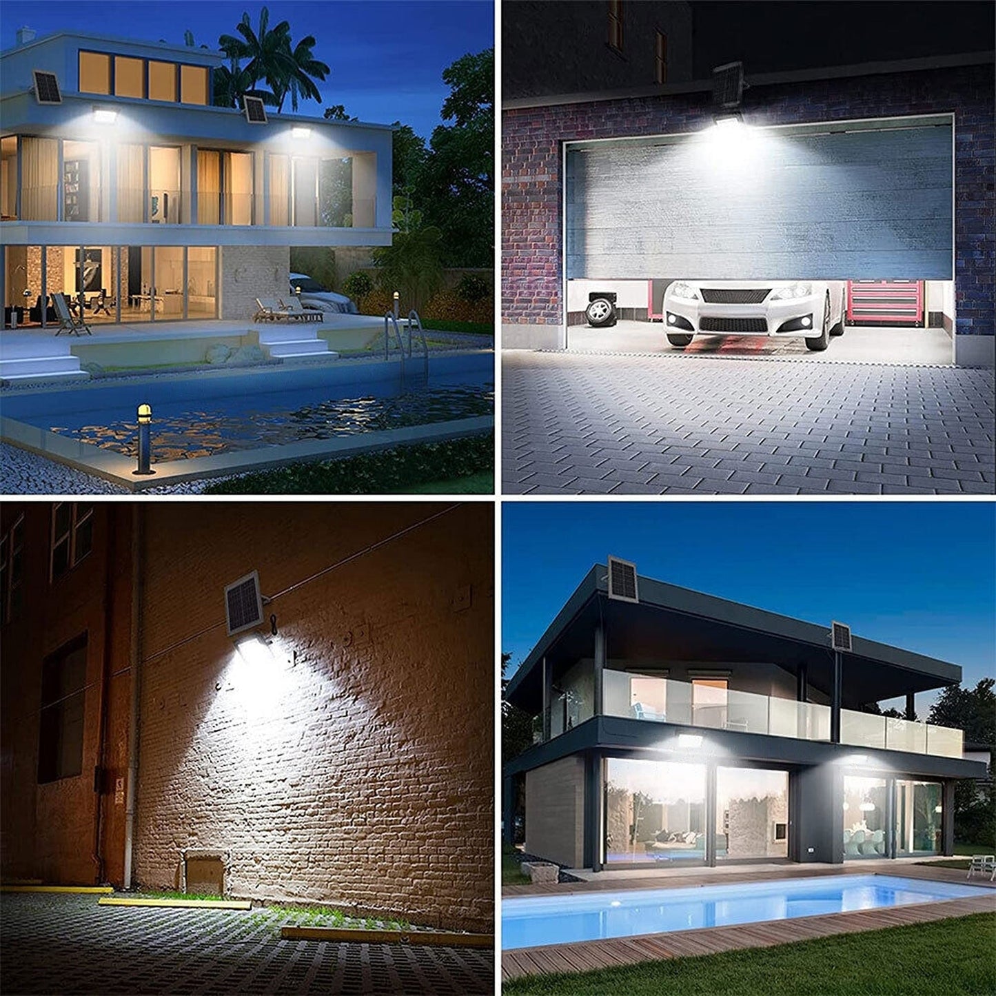 LED Solar Power Street Flood Light Outdoor Garden Security Sensor Remote