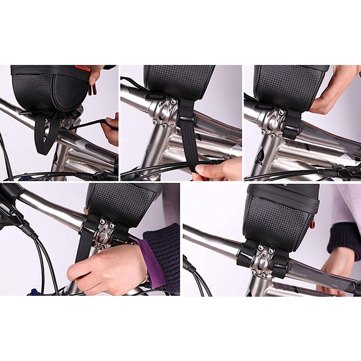 Bicycle Bike Mobile Phone Front Frame Pannier Pouch Tube Bag Accessories