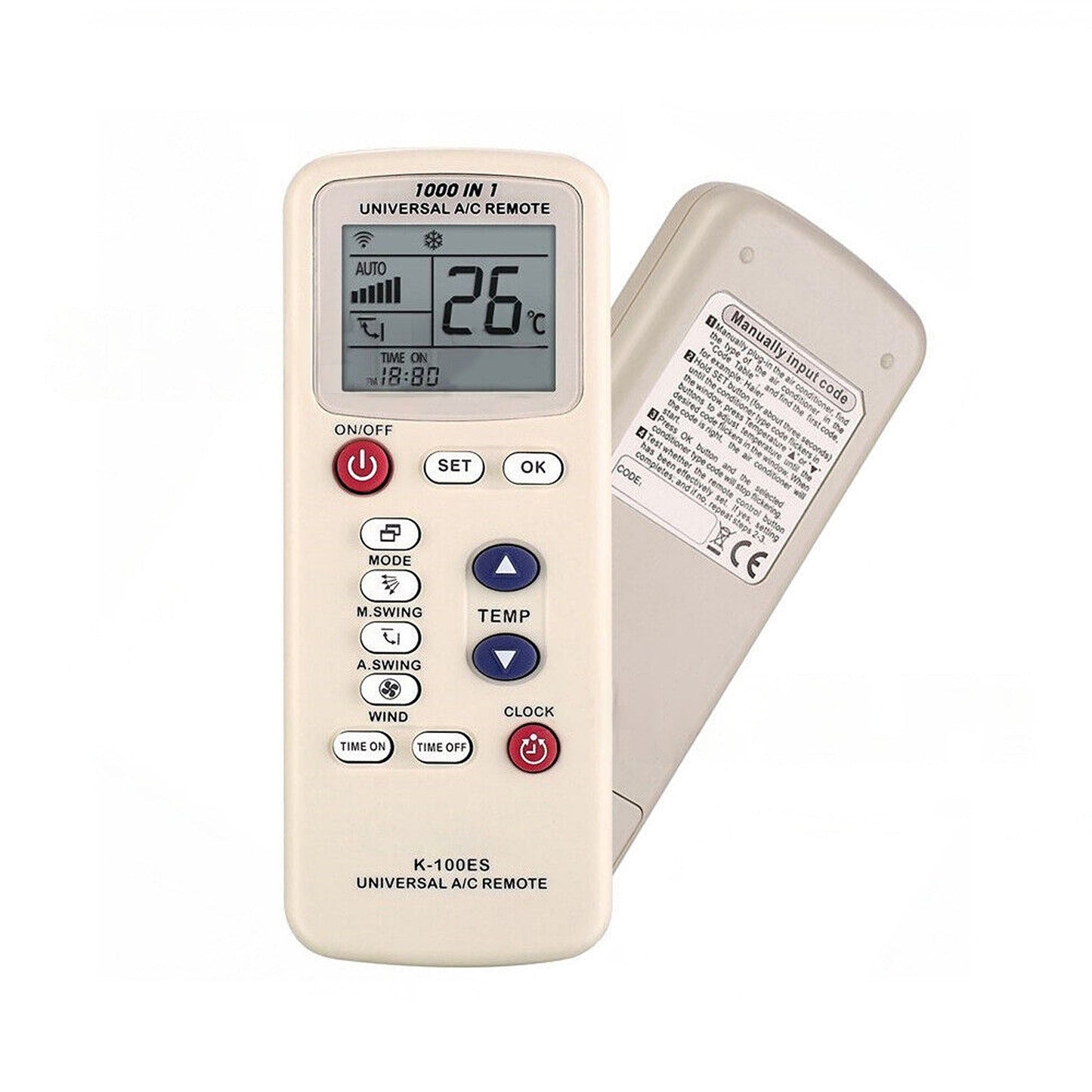 Universal AC Air Conditioner Remote Control for Panasonic Fujitsu DF LS K-100ES